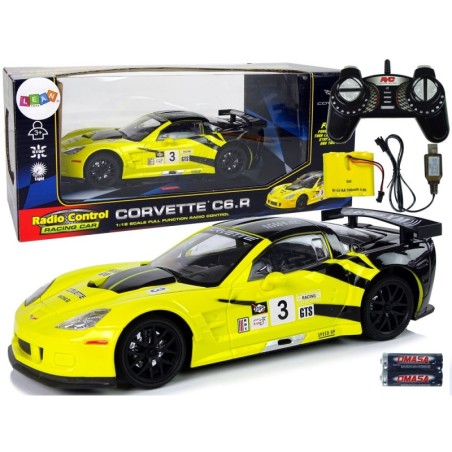 R/C Racing Sport Car 1:18 Corvette C6.R kollane 2,4 G tuled