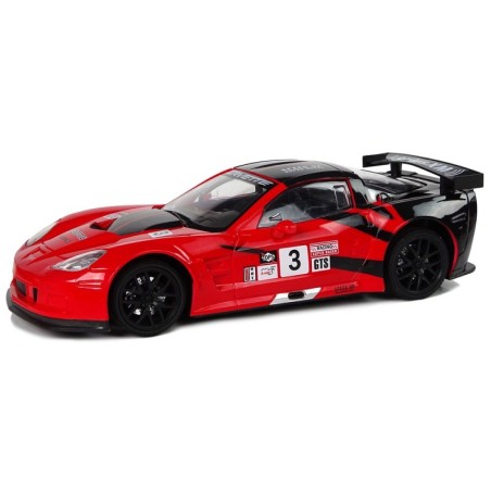 Võidusõidusportauto R/C 1:18 Corvette C6.R punased 2,4 G tuled