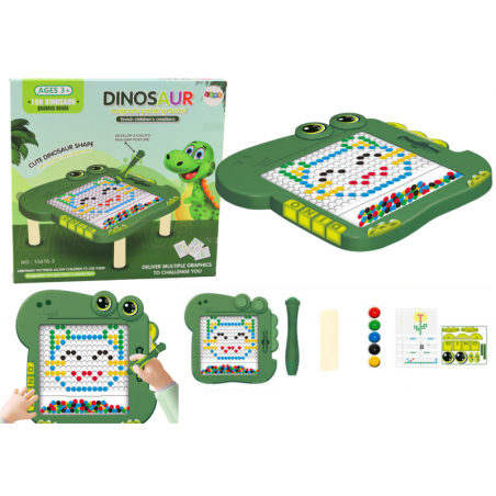 Hariv magnettahvel, dinosauruste padjake, roheline