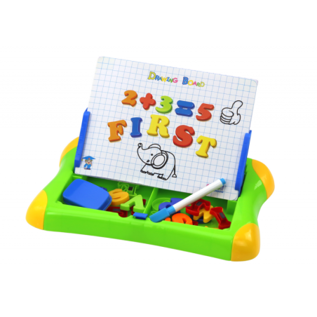 Magnetiline õppetahvel tähed numbrid marker pliiats käsn