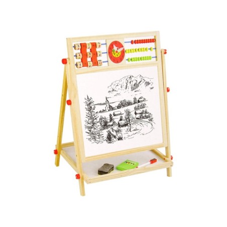 Puidust tahvel 2in1 Abacus kriidipliiats