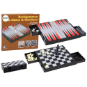 3in1 mängukomplekt Magnetlaua male kabe Backgammon