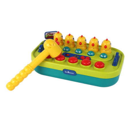 Arkaadmäng Whac-a-Mole Chickens Hammer Lights Helid Töötab patareidega