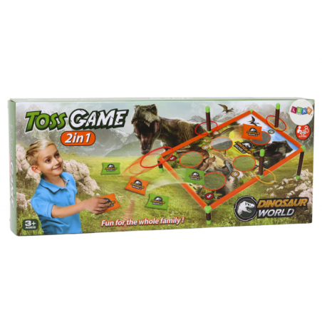 Arkaadmängu koti viskerõngas 2in1 dinosauruste laud