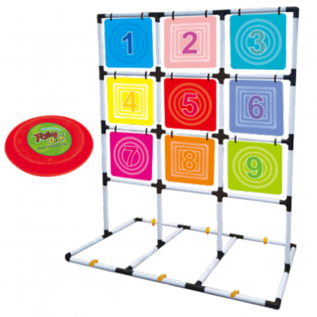 Oskusmäng Frisbee ketta viskamine sihikule