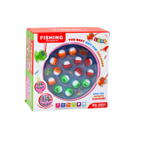 Mäng õngitsemine, helid tuled, roosa