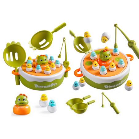 Mäng Dinosauruste õngeritvad Aksessuaarid Puidust roheline