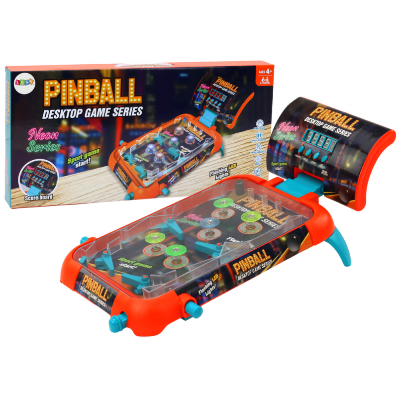 Pinball Arcade Game LED Lights Sounds Tulemustabel