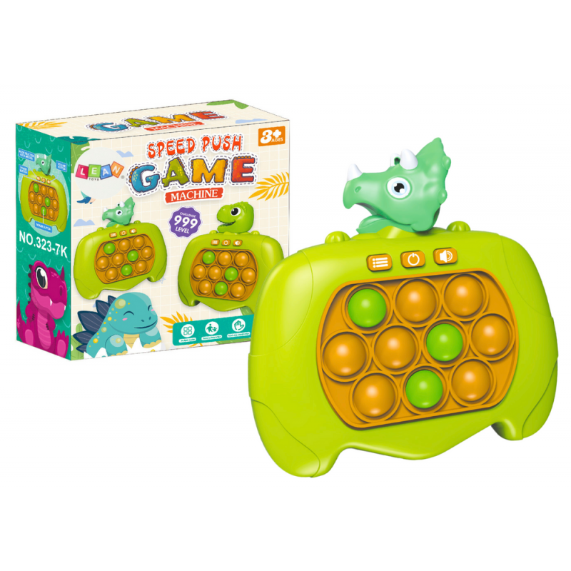 Pop-It arkaadmängukonsool 999 tasemega dinosaurusroheline A