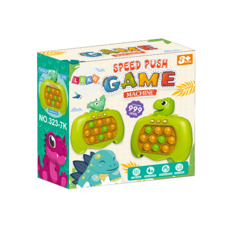 Pop-It arkaadmängukonsool 999 tasemega dinosaurusroheline A