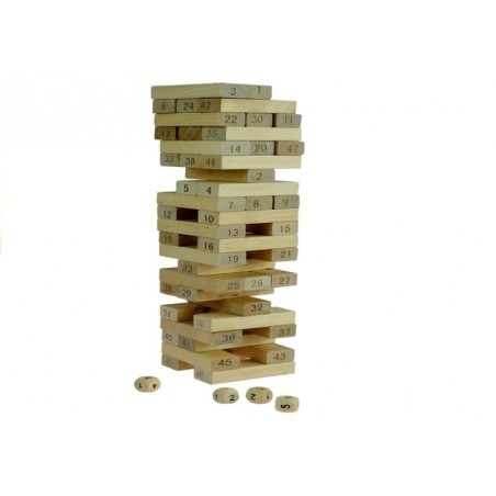 Jenga mäng Puidust torn ladumine