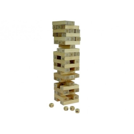 Jenga mäng Puidust torn ladumine