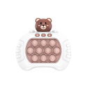 Pop It Teddy Bear sensoorne mäng, akutoitel, tuled, helid, valge