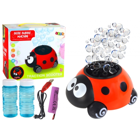 Lepatriinu valgustatud mullimasin ratastel