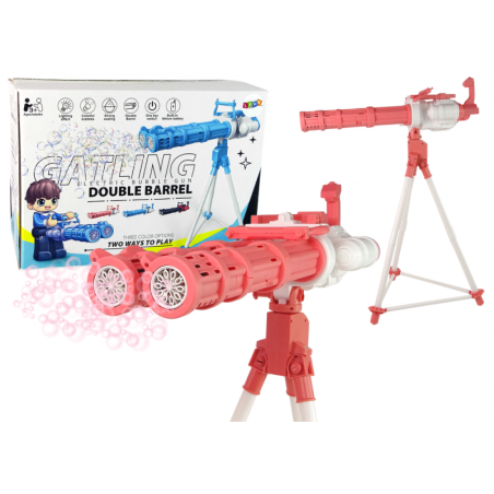 Püstol statiivil Roosad seebimullid