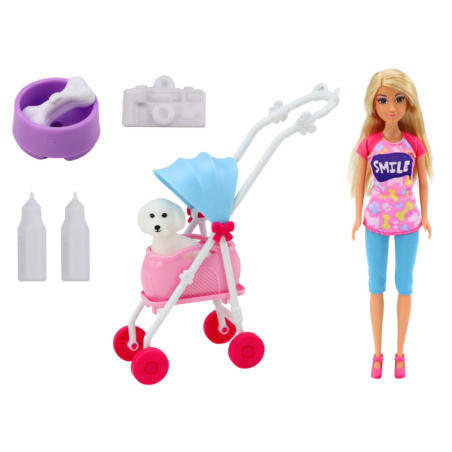 Anlily nukk koeraga kärus