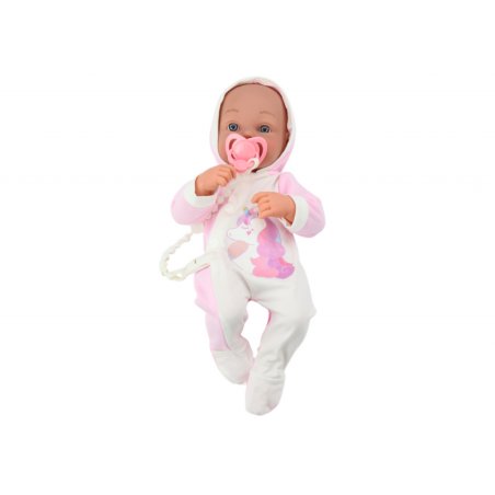Beebi nukk lutiga Unicorn Bodysuit Roosa tekk Aksessuaarid 35 cm