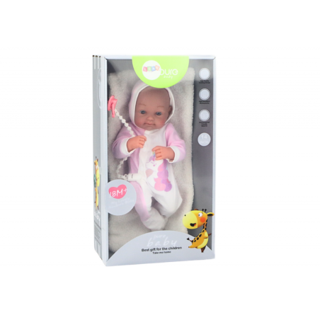Beebi nukk lutiga Unicorn Bodysuit Roosa tekk Aksessuaarid 35 cm