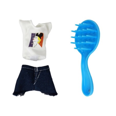 Lastenukk Pikad Blondid Juuksed Sinine Hommikumantel Vannituba