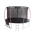 Batuut LEAN Sport Max 305 cm, must-roosa, 10 jalga