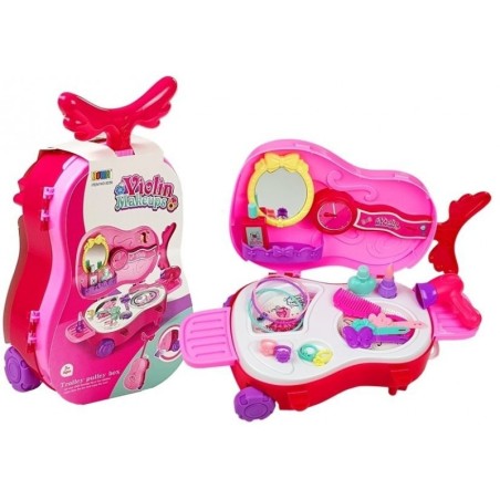 Kaasaskantav tualettlaud peegliga viiulikohvris