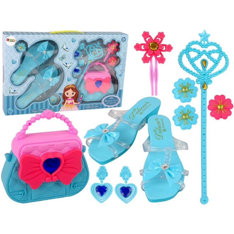 Slipper Beauty Set Käekott Sinised Mansetinööbid
