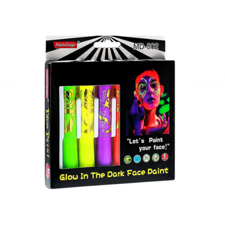Näomaalingute komplekt Neoonfluorestsentspliiatsid 6tk