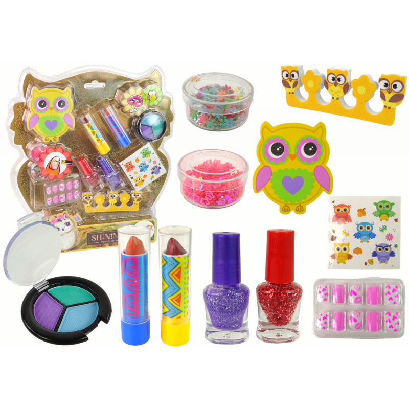 Owl nail art meigikomplekt