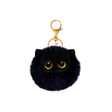 Plush Cat võtmehoidja Ornament Silmad Kõrvad Must
