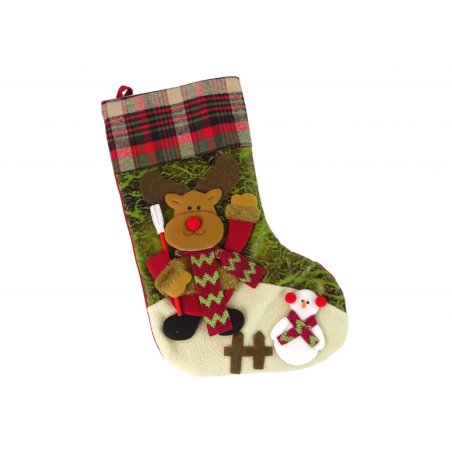 Põhjapõder kampsuniga jõulukangast kingitus sokk