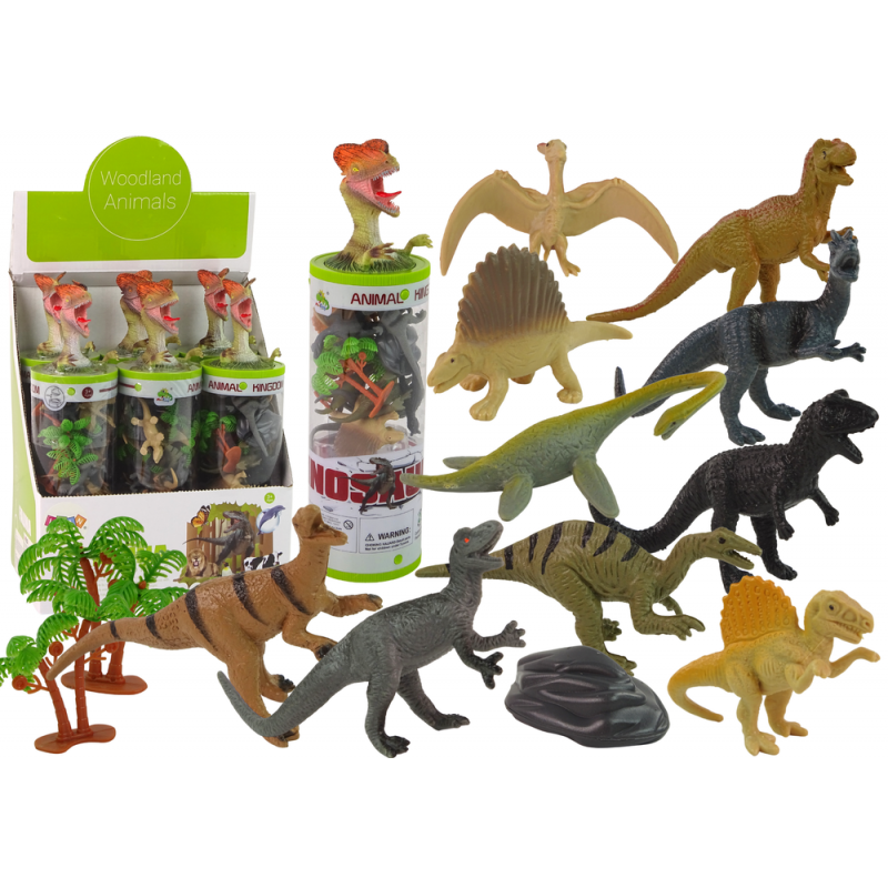 Komplektis 12 dinosauruse kujukest