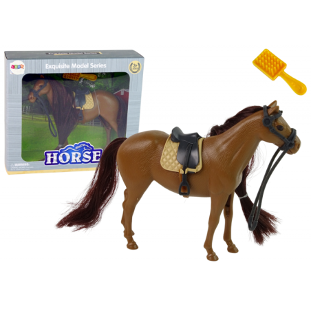 Pruun hobuse kujuke + kamm laka kammimiseks