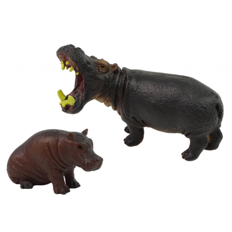 Kujukeste komplekt jõehobu koos pojaga