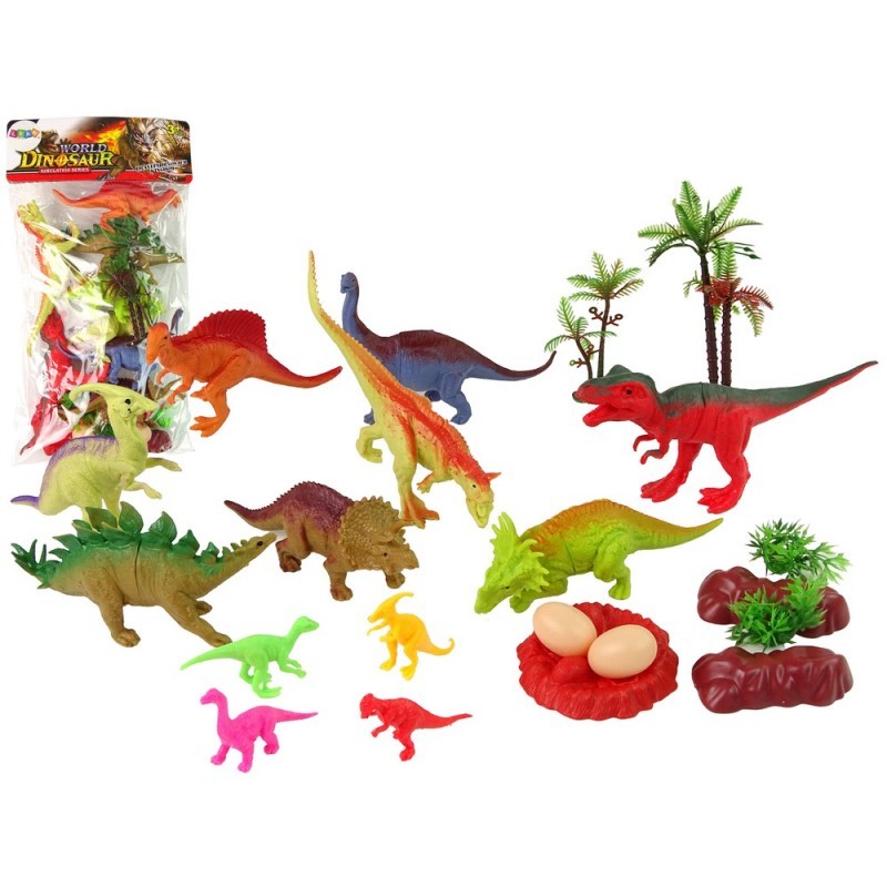 Dinosauruste figuuride komplekt koos tarvikutega 21 osa