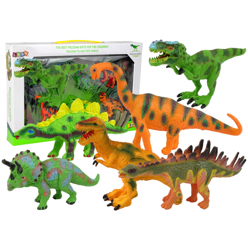 Dinosauruste figuuride komplekt, mudelid, 6 osa, tarvikud
