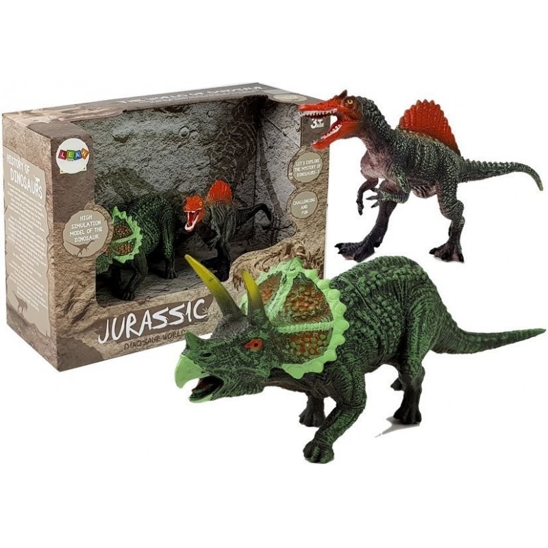 Dinosauruste figuuride komplekt Spinosaurus, Triceratops