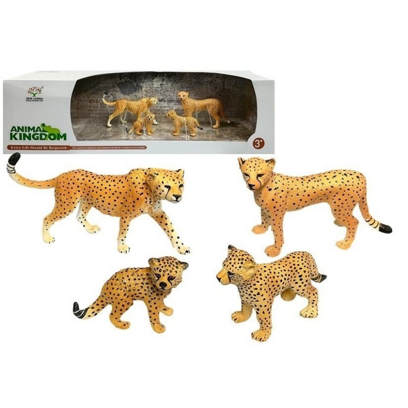 Gepard Harivad figuurid Metsloomad 4 tükki Savannah