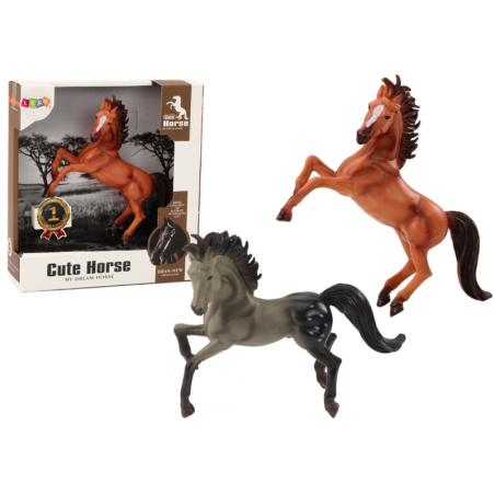 Hobuse kujuke pruun hall