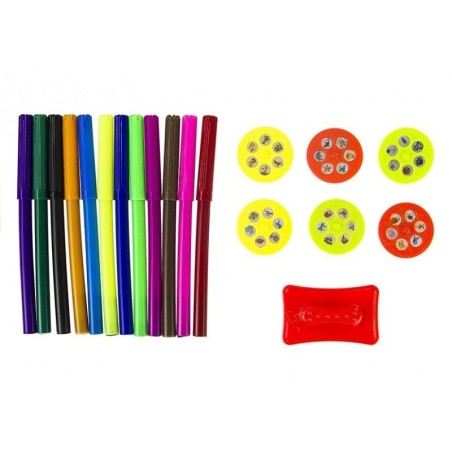 Projektoriga maalimine Lennuk Kids Loominguline laternakomplekt, slaidid 36 mustriga