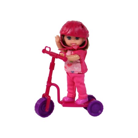 Lucy Doll Set Purple Scooter Rula kiivrid