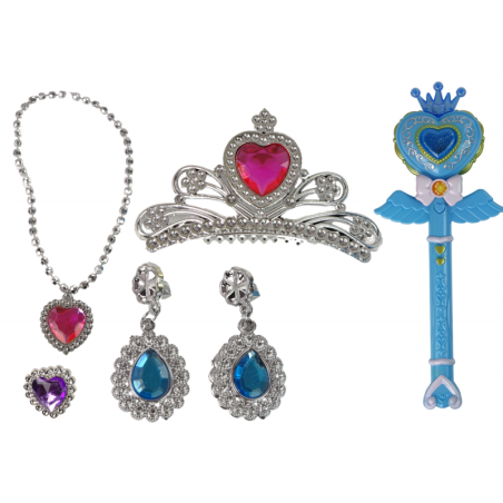 Maagiliste muinasjutuprintsesside komplekt Interaktiivne võlukepiga valgusheli Täheprojektori funktsioon