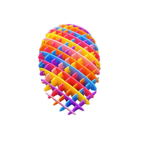 Vikerkaarmänguasi, stressivastane, paindlik, sensoorne, värviline, 10 cm