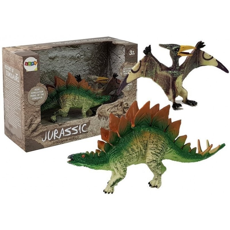 Stegosauruse, Pteranodoni dinosauruse kujukeste komplekt