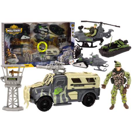 Sõjaväe komplekt Sõjaväe lahingusõiduki helikopteri sõduri tarvikud Helid