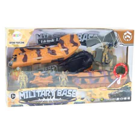 Sõjaväe komplekt Sõjaväe tank kopter langevarjur helid