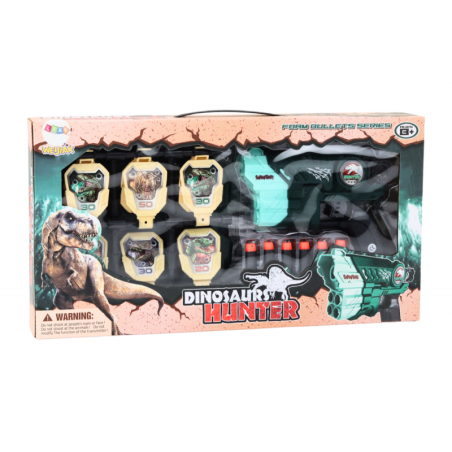 Roheline dinosaurusemotiiviga vahtnoolemängukomplekt