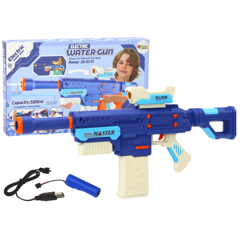 M416 laetav veepüss, 500 ml sinine