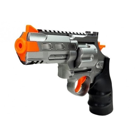 Politsei mängukomplekt revolver 20 cm märgi kabuuriga, vile, valgusefektid