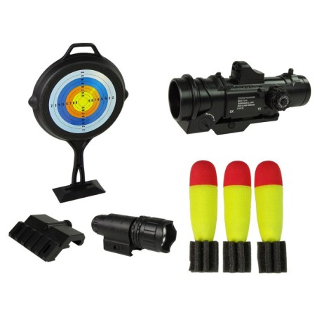 Püss granaadiheitja heliga taskulambiga must