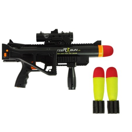 Püss granaadiheitja heliga taskulambiga must